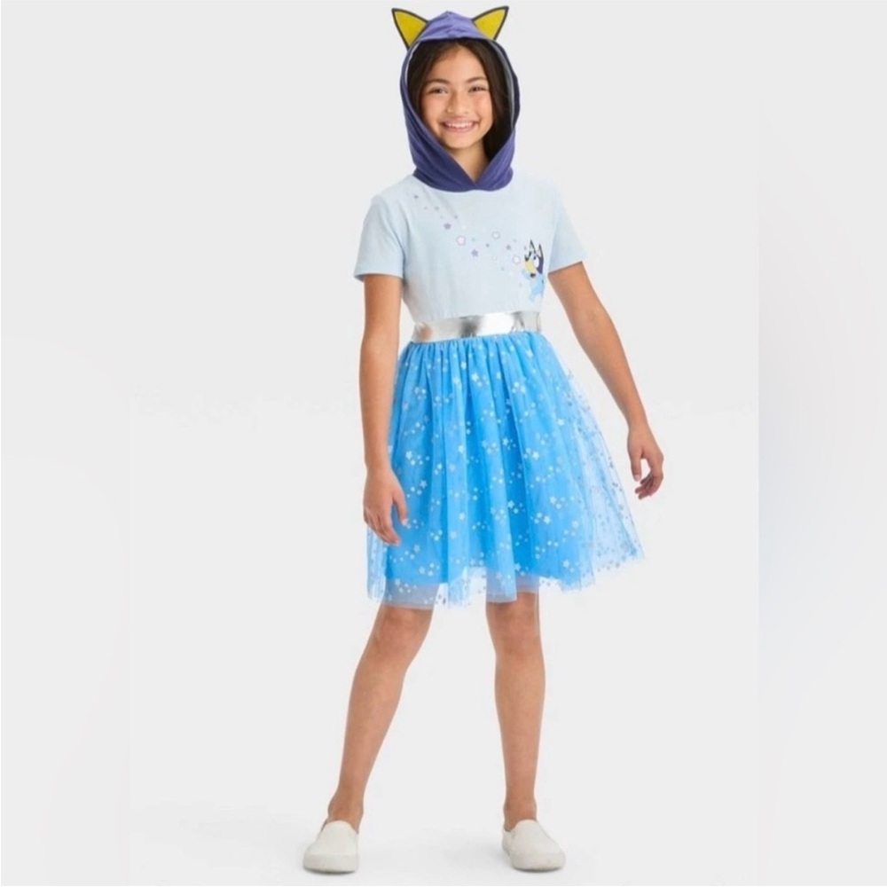 NWOT Bluey Star Costume Hooded Tulle Dress